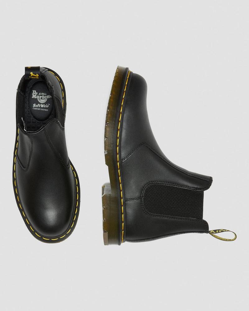 Botas De Trabajo Dr Martens 2976 Slip Resistant Cuero Mujer Negros | MX 39MQZ